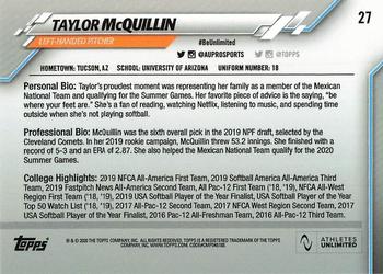 2020 Topps On-Demand Set 18 - Athletes Unlimited Softball #27 Taylor McQuillin Back